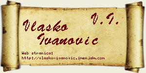 Vlaško Ivanović vizit kartica